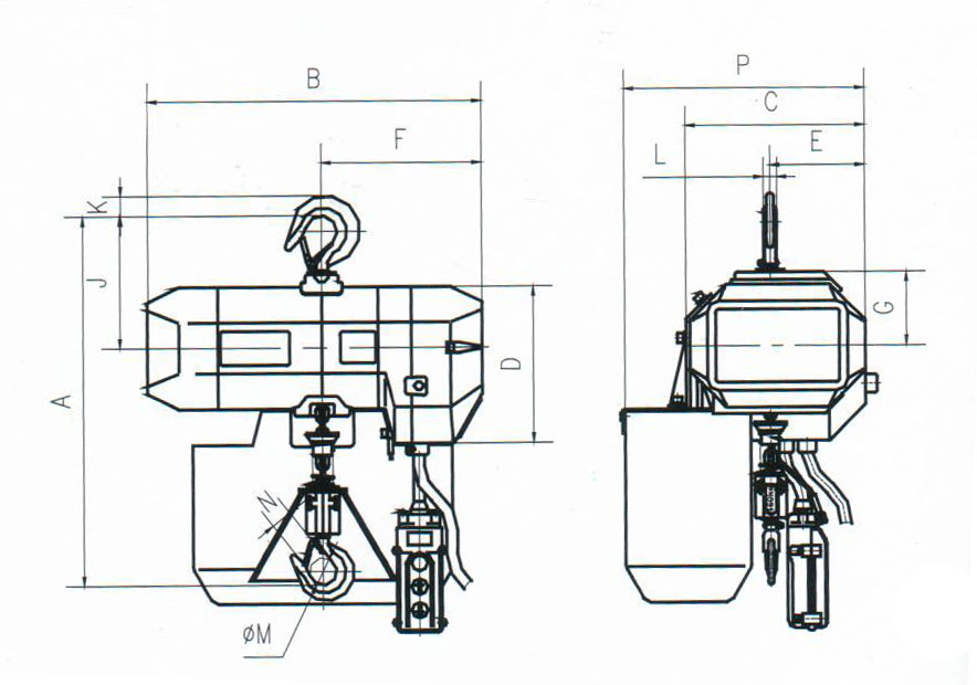 風電電動葫蘆結(jié)構(gòu)圖