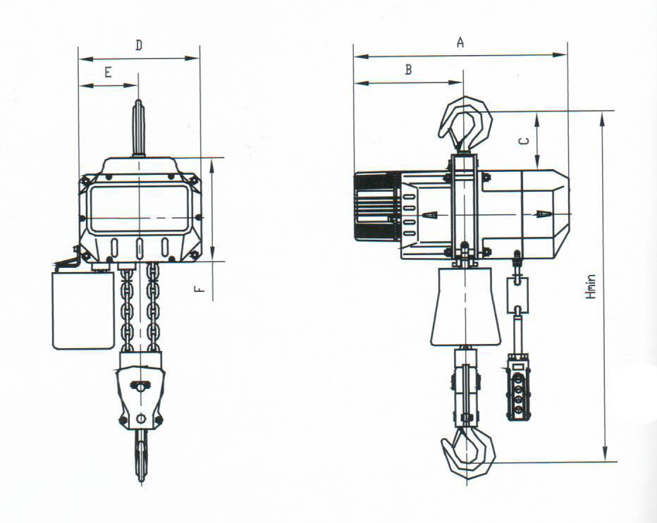 環(huán)鏈電動(dòng)葫蘆結(jié)構(gòu)圖